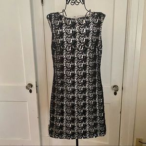 Vince Camuto Black Lace overlay dress